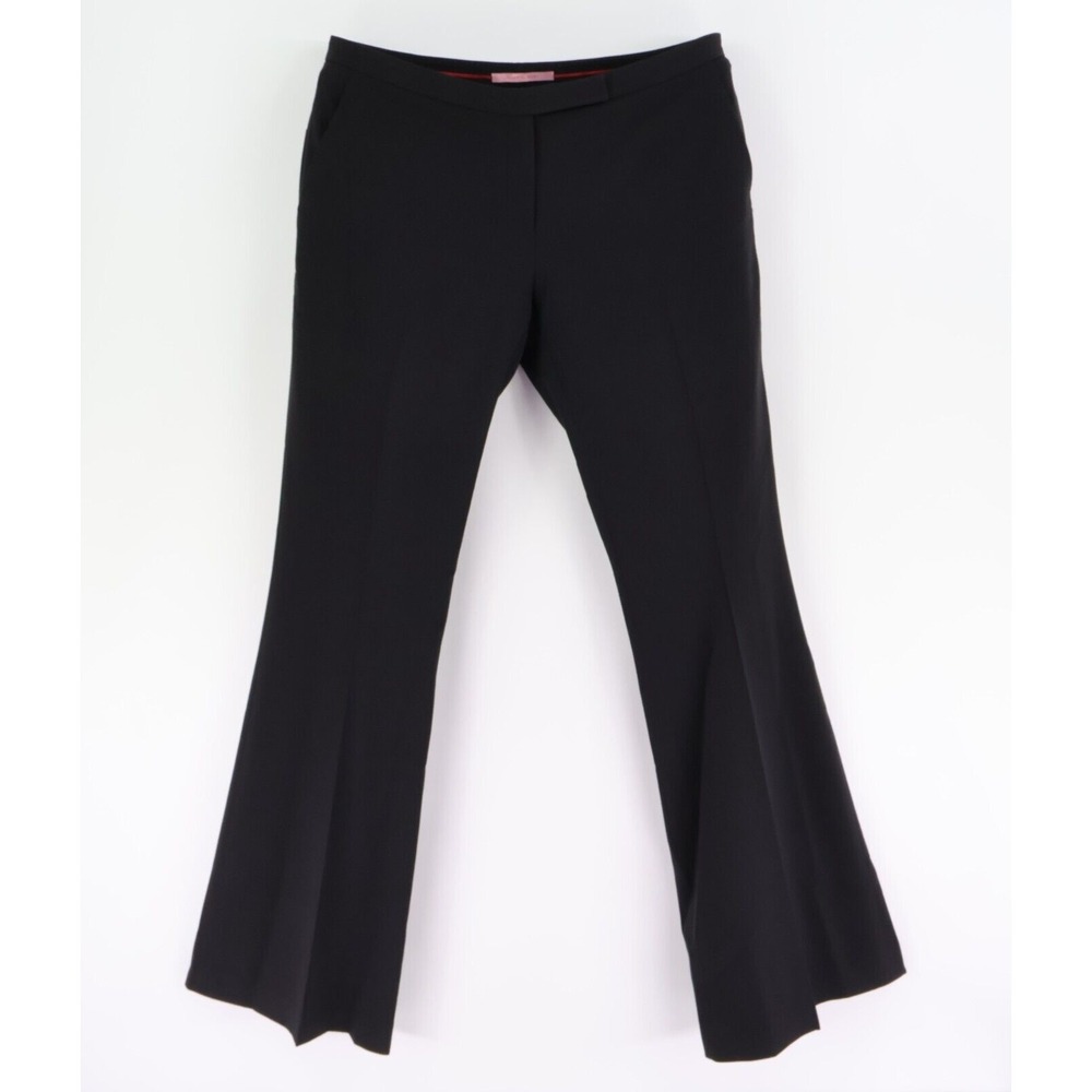 Gianni Bini Dress Pants Womens 8 Black Polyester Blend Bootcut Low Rise Pockets